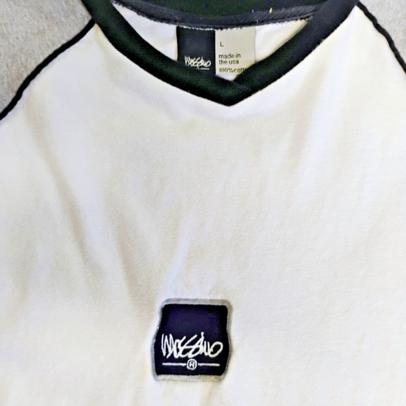 Vintage Mossimo Logo Graphic Long Sleeve T-Shirt Surfer Skater y2k 90s Grunge - Picture 3 of 10